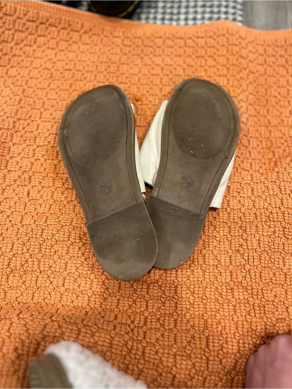 Target Women's Slide Sandals in Cream and Brown
